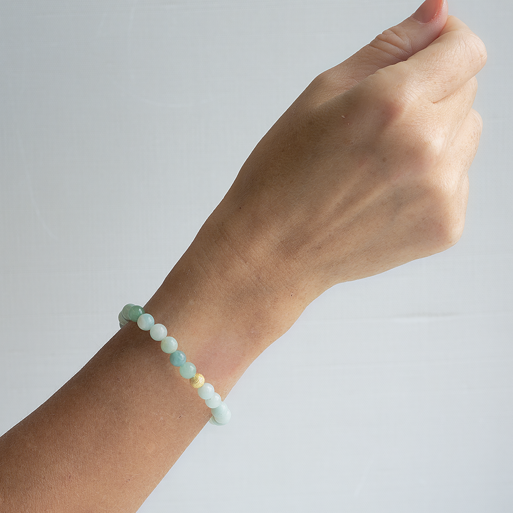 Gemstone Bracelets-Amazonite | 6mm |Crystals & Stones