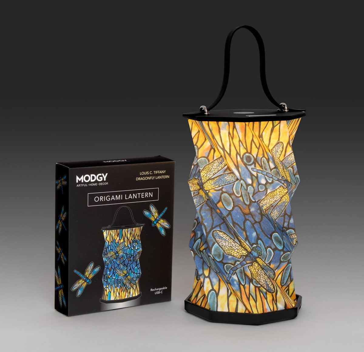 Modgy Louis C. Tiffany Dragonfly Origami Lantern