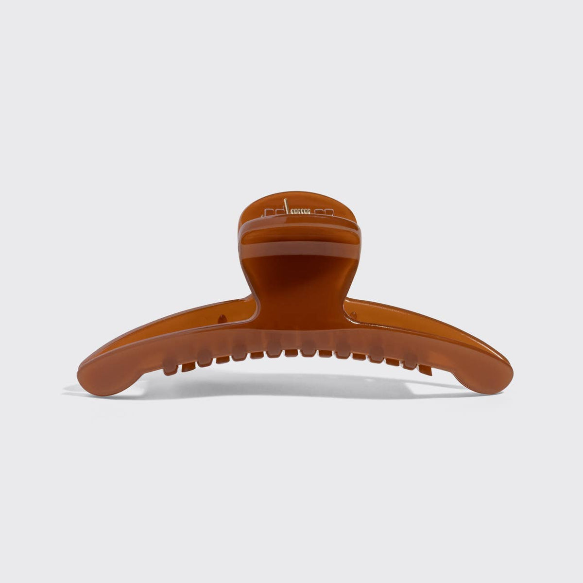 Recycled Plastic Large Arched Clip - Mocha