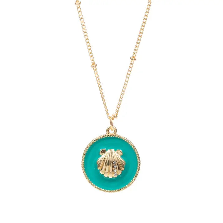 Feeling Nauti Aqua Seashell Necklace