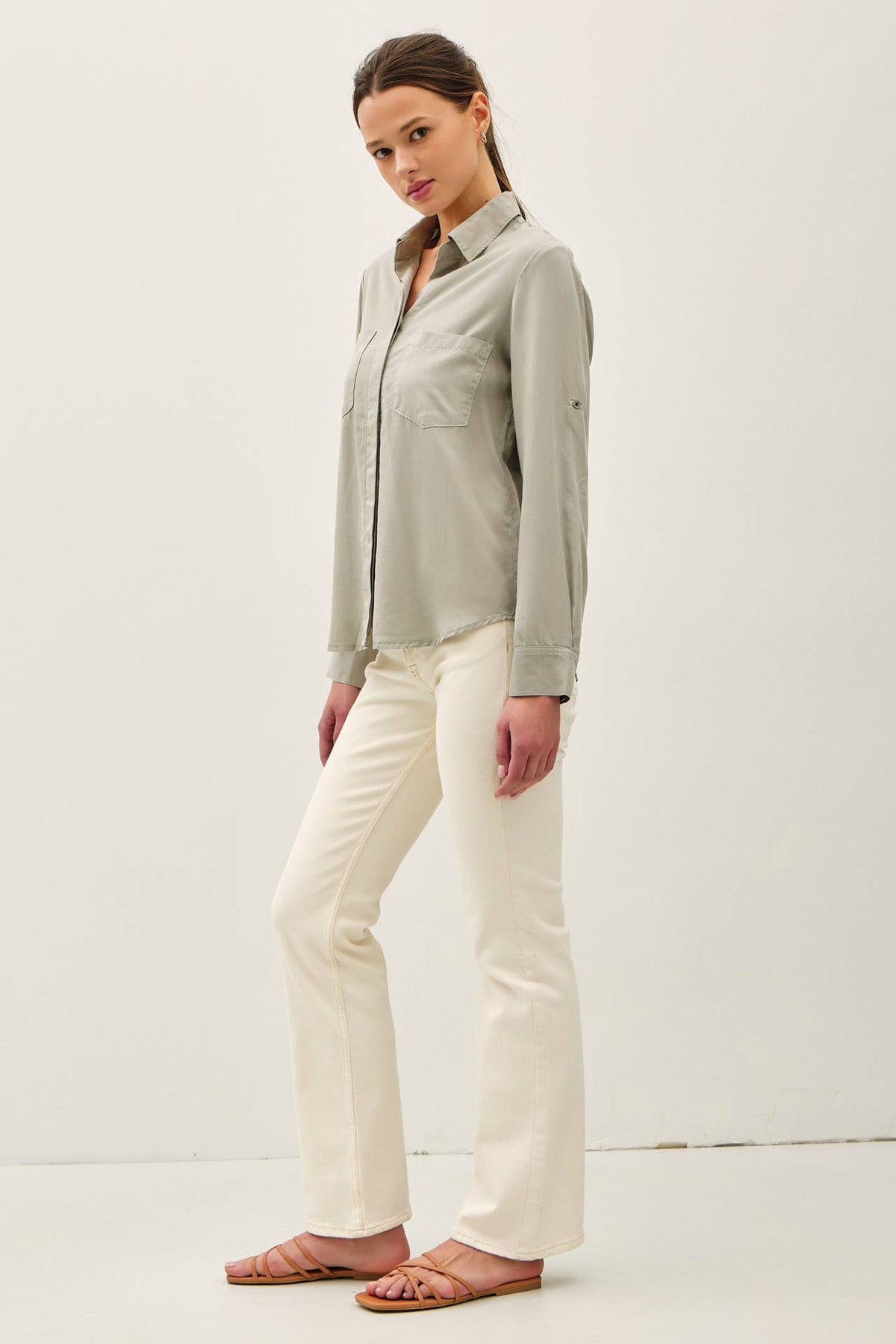 TENCEL ROLLED CUFF SHIRTS