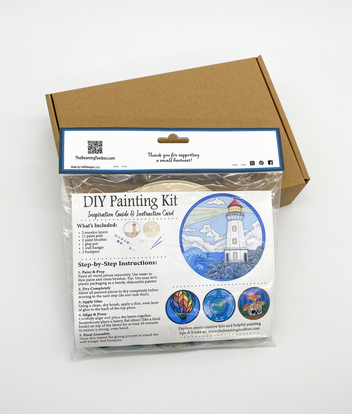 Lighthouse Coastal DIY Paint Kit – Layered Wood Ocean Art