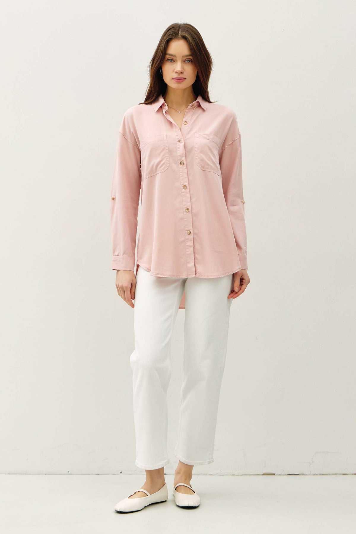 SOFT-WASHED TENCEL OVERSIZED SHIRT