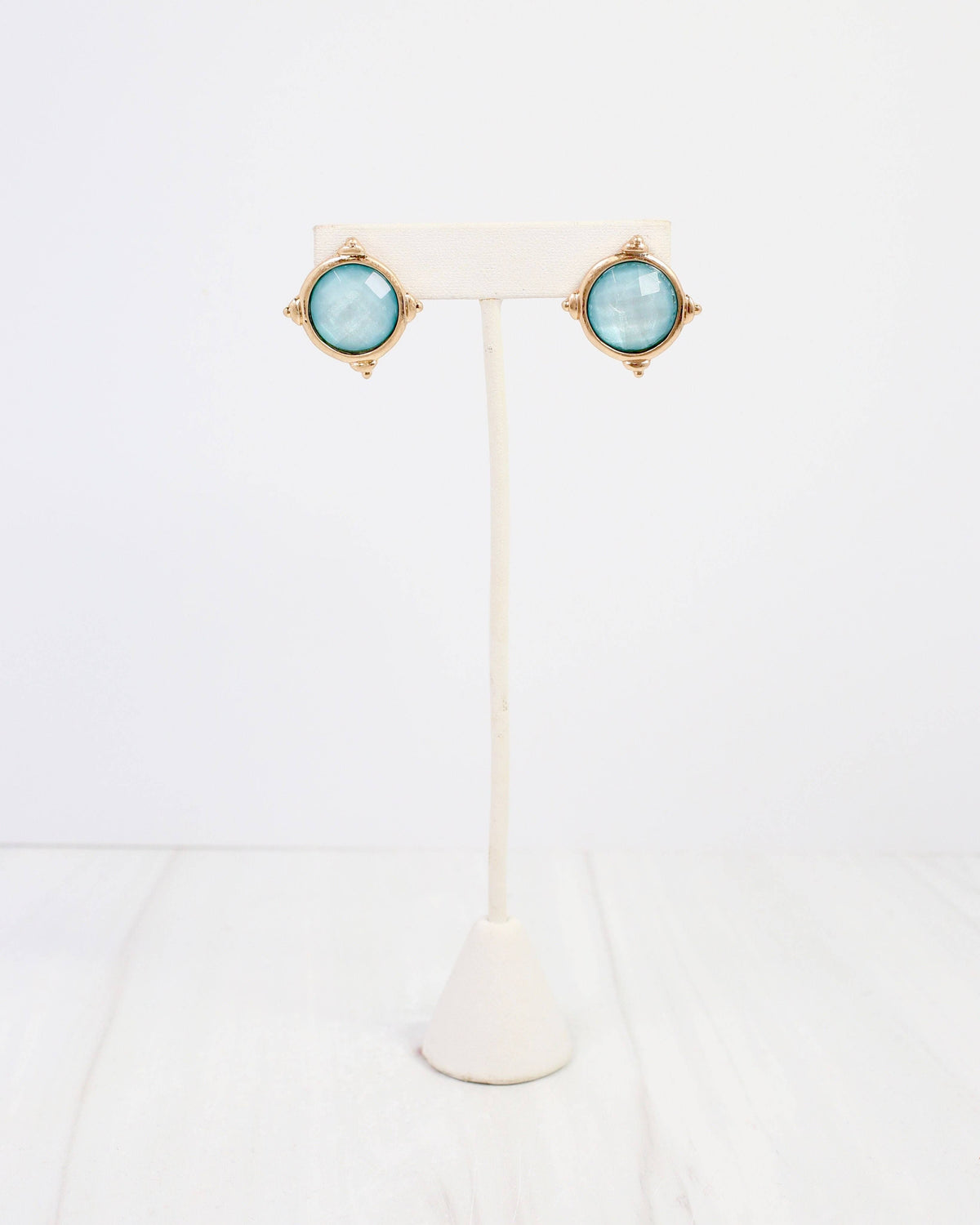 Rochester Faceted Stud Earring Turquoise