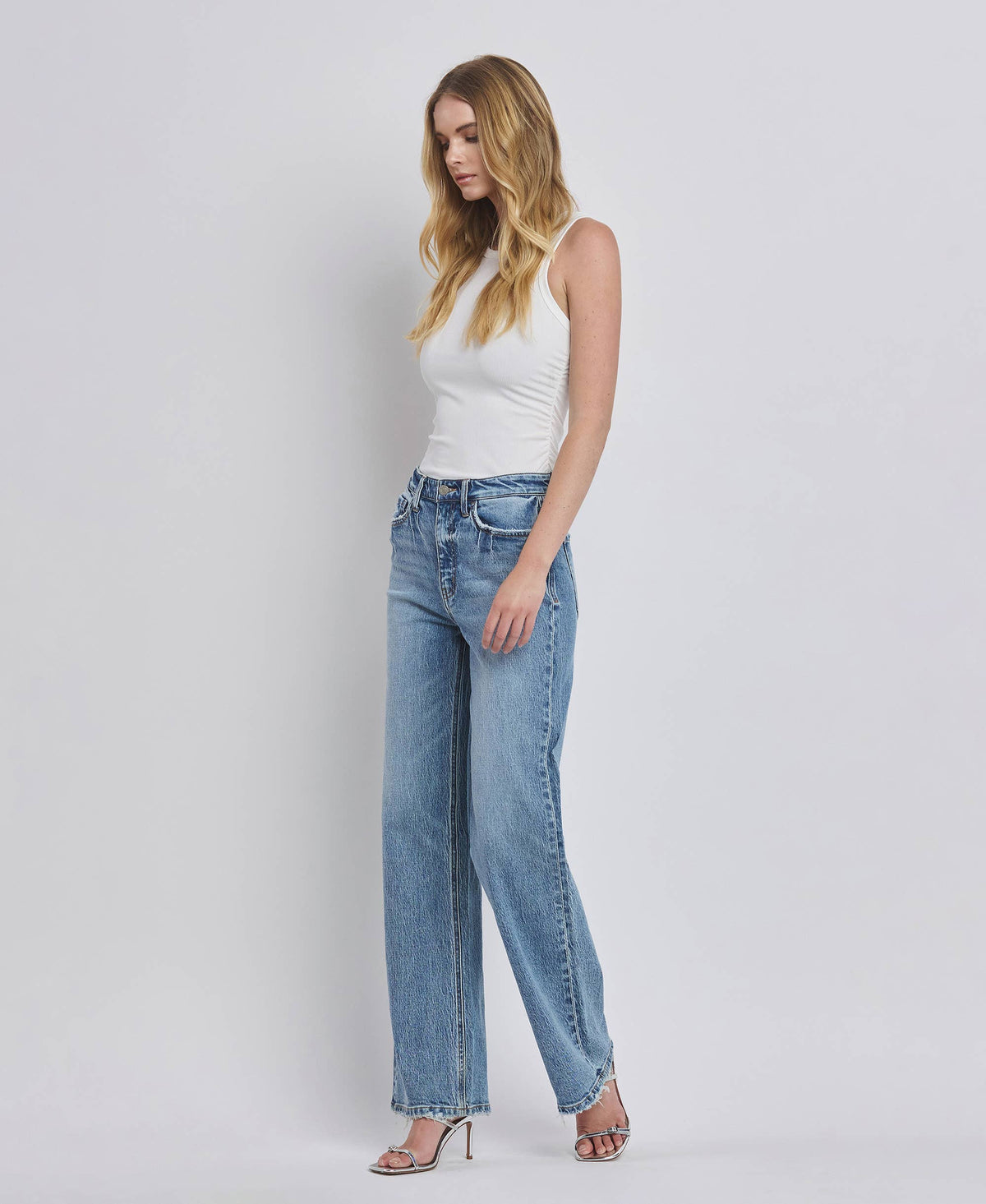 Vervet 90'S Super High Rise Wide Leg Jeans