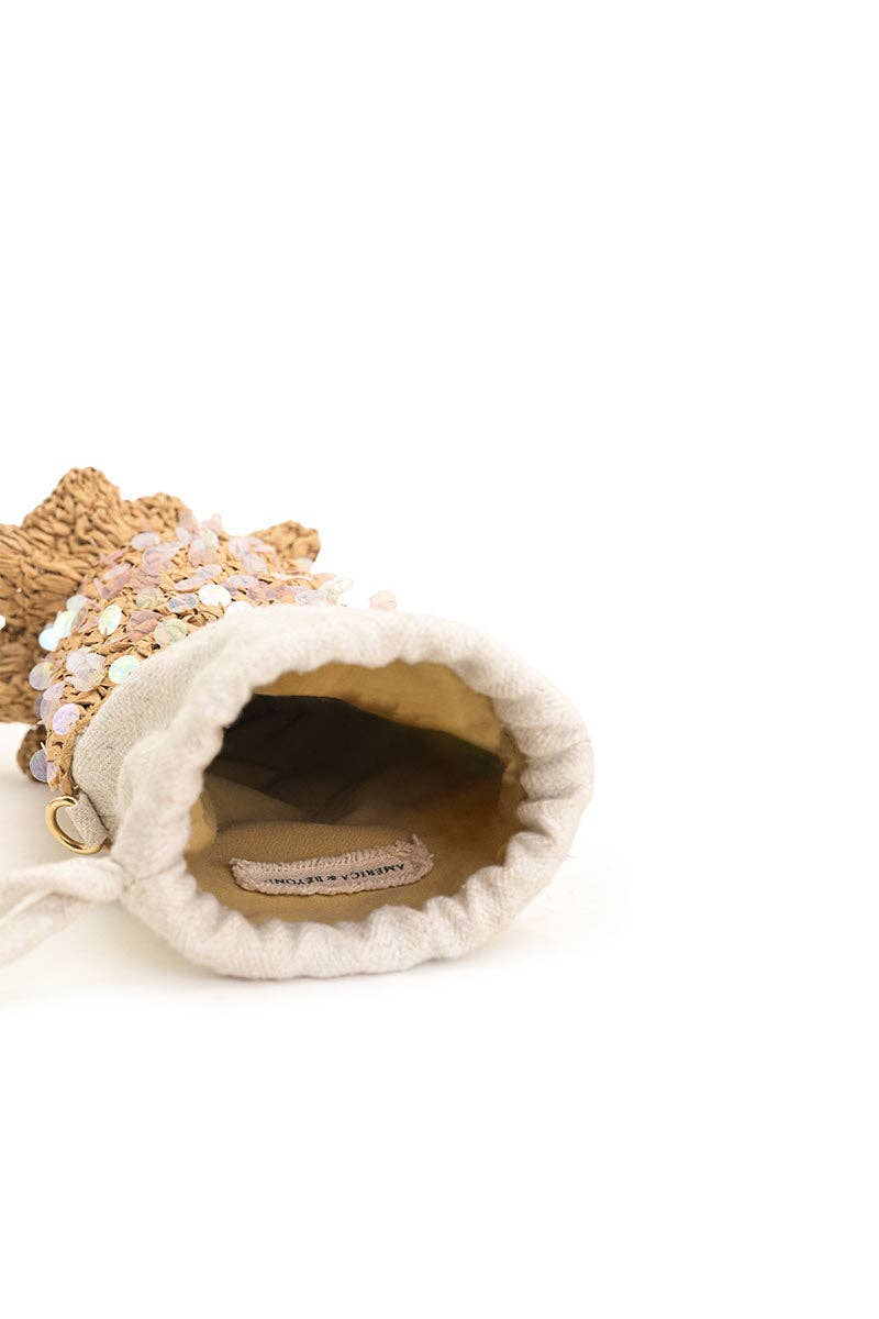 Ocean Whimsy Raffia Fish Bag