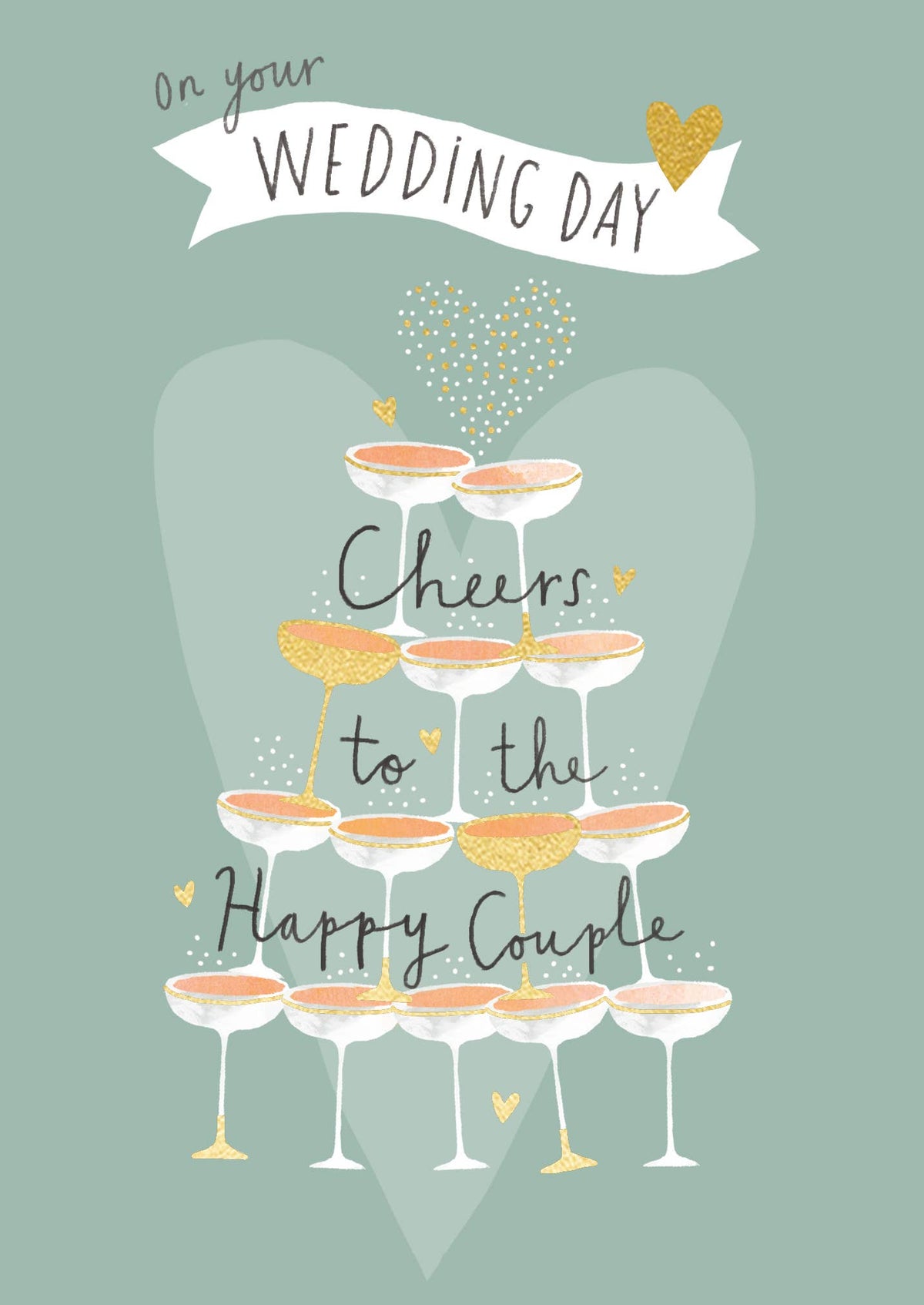 WEDDING GREETING CARD CHEERS LING DESIGN