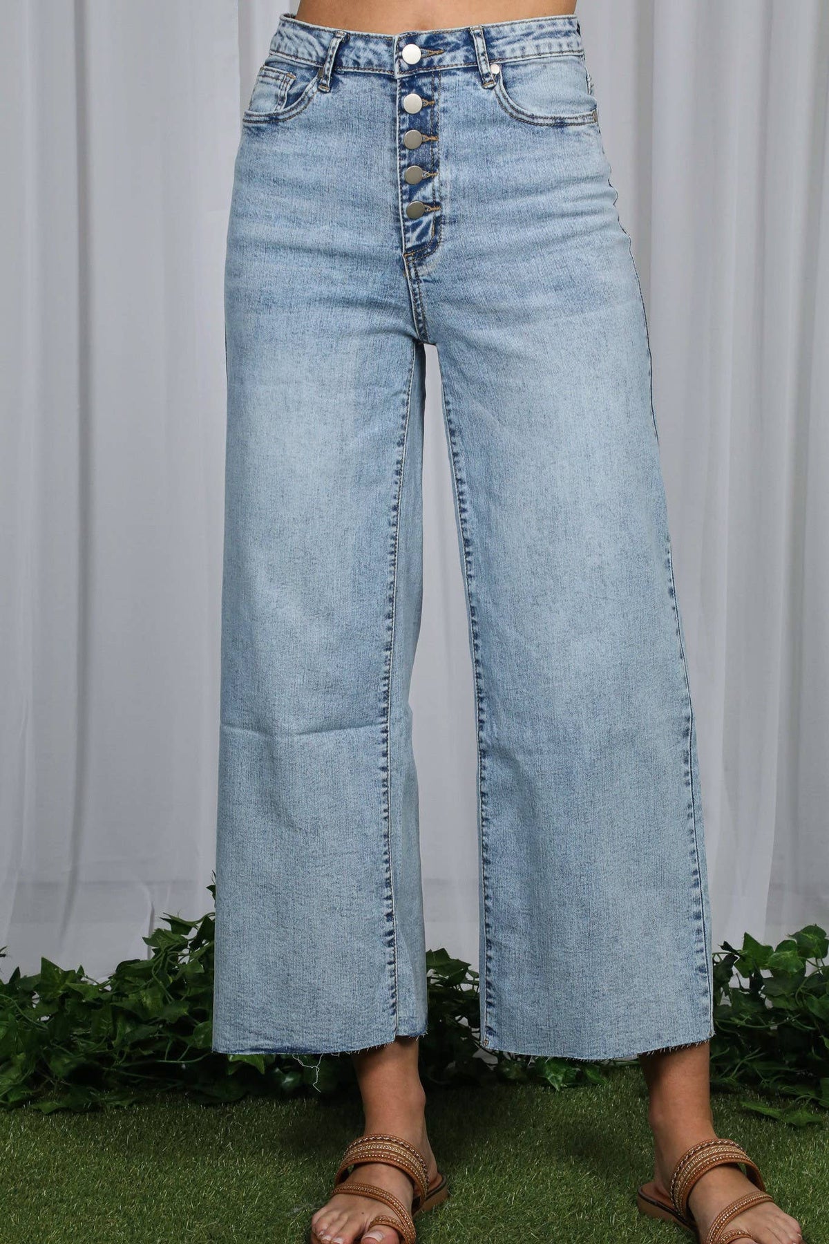 Trendy Cropped Stretchy Casual Washed Denim Jean VP83028
