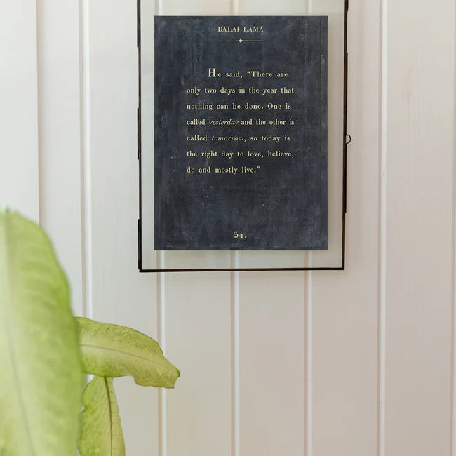 12"x16" Dalai Lama Book Collection Art Poster - Charcoal