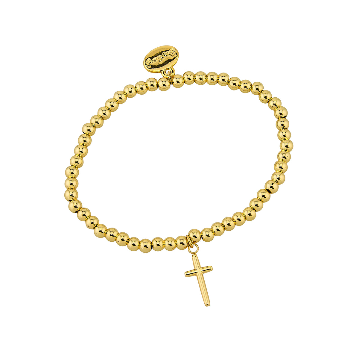 5mm Gold Ball H20 Resistant With Cross Charm