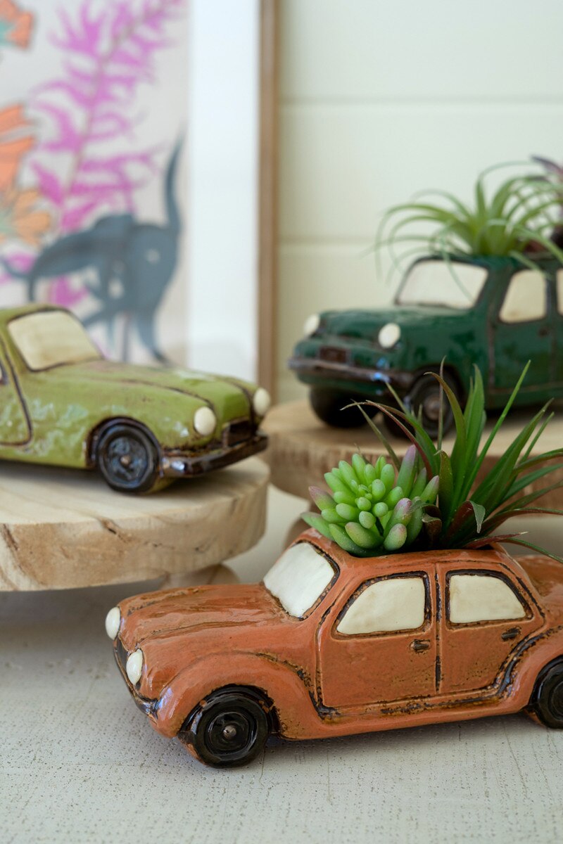 Ceramic Cars Planters - 3 Styles
