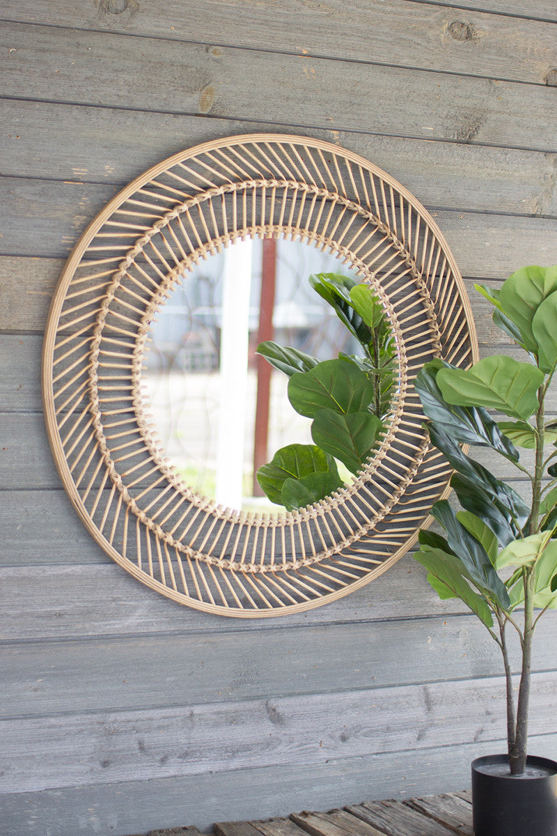 Bamboo 32" Round Mirror