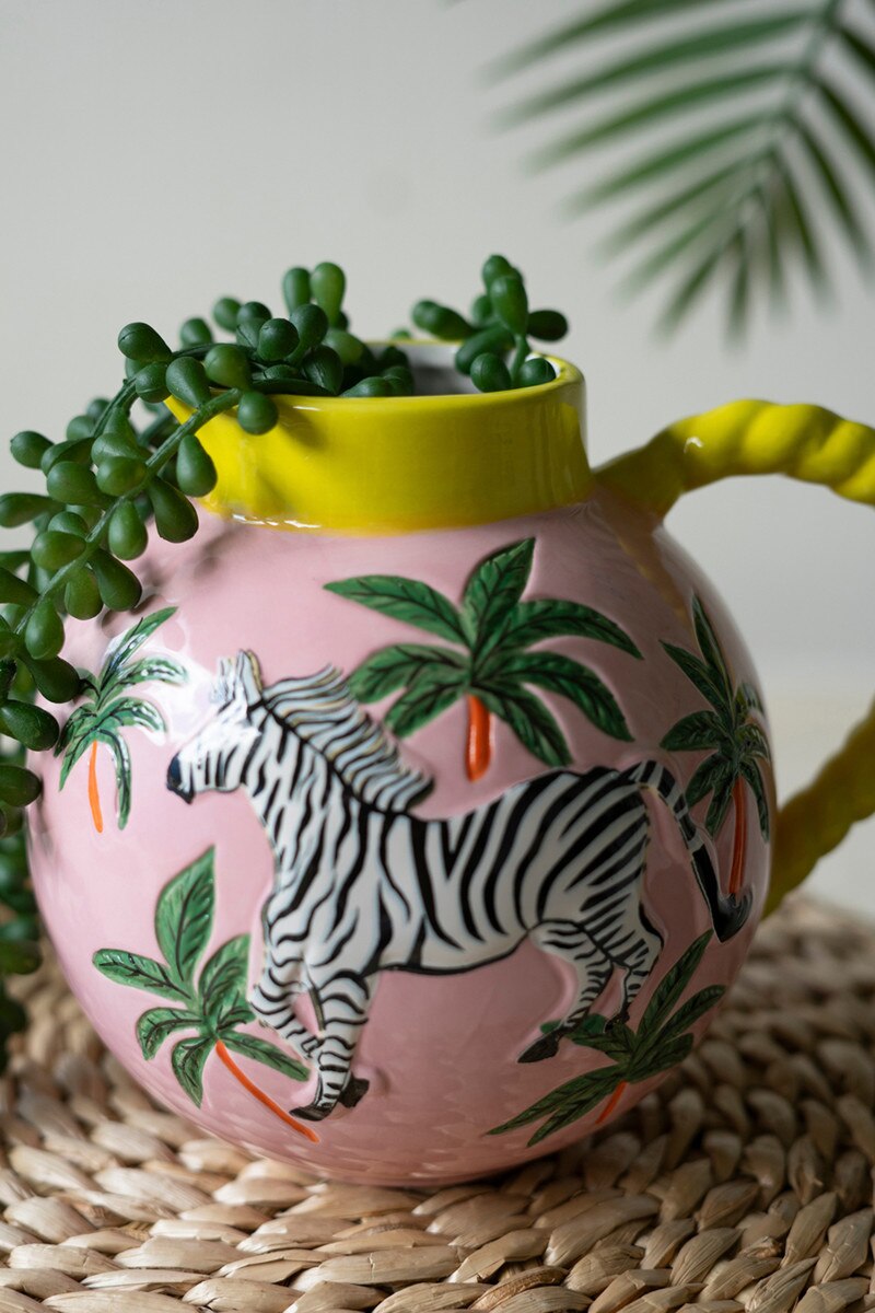 Ceramic Zebra Pitcher