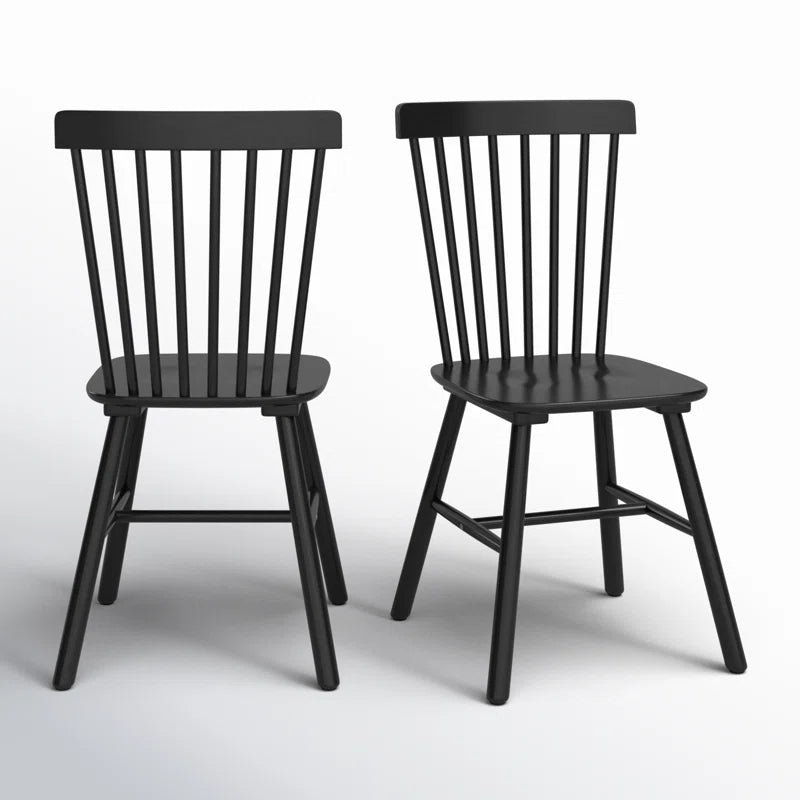 Black - Windsor Back Dinning Chairs - set of 6