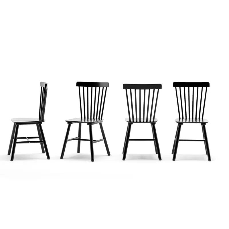 Black - Windsor Back Dinning Chairs - set of 6