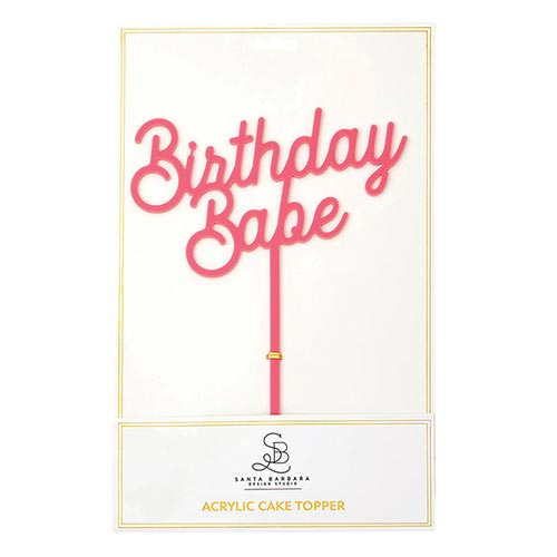 Birthday Babe Acrylic Cake Topper