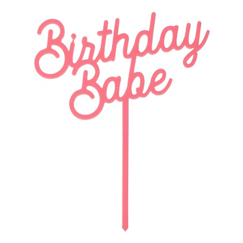 Birthday Babe Acrylic Cake Topper