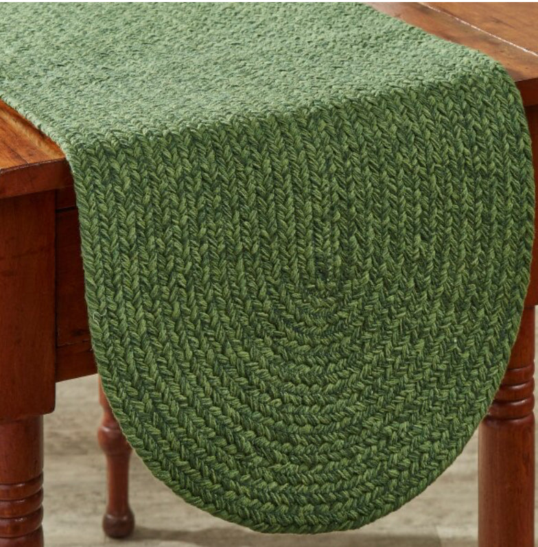 SPICE BIN BRAIDED TABLE RUNNER 15X36 -BASIL
