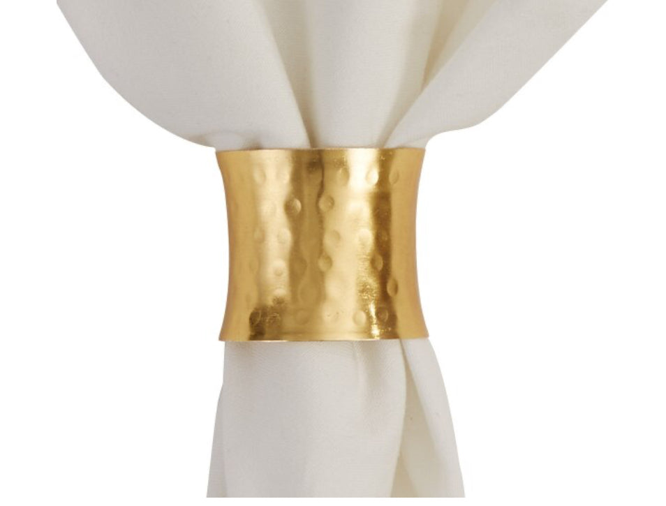 HAMMERED GOLD CUFFNAPKIN RING