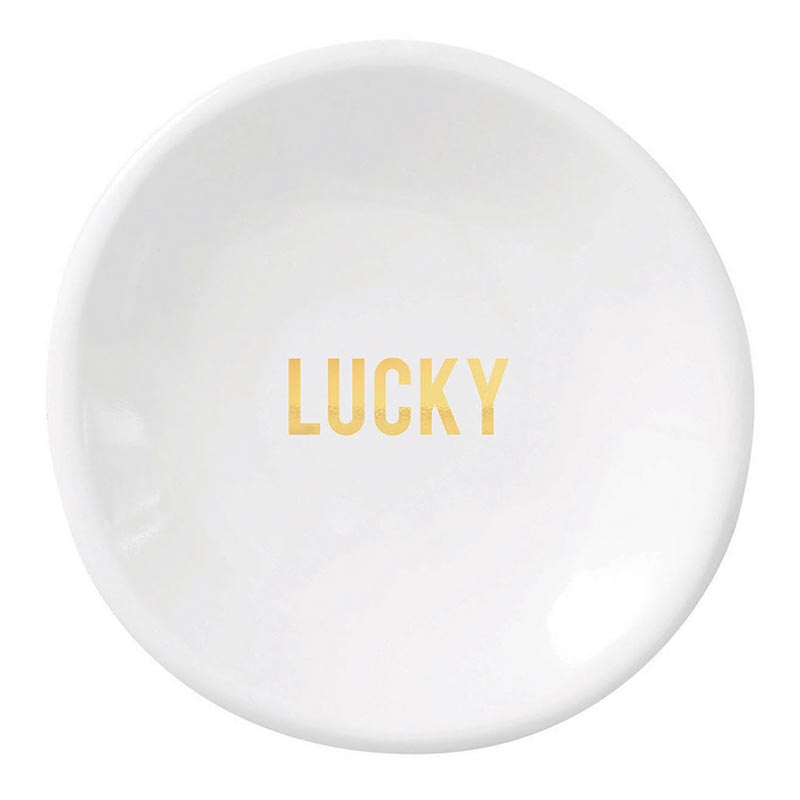 Lucky Ceramic Ring Dish & Earrings