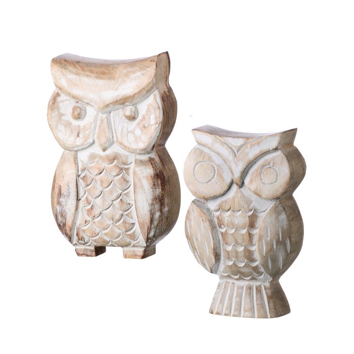 Mango Wood Owl - 2 Sizes