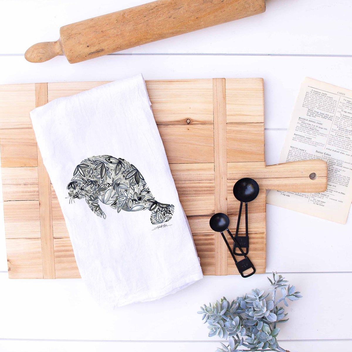 Manatee Flour Sack Towel