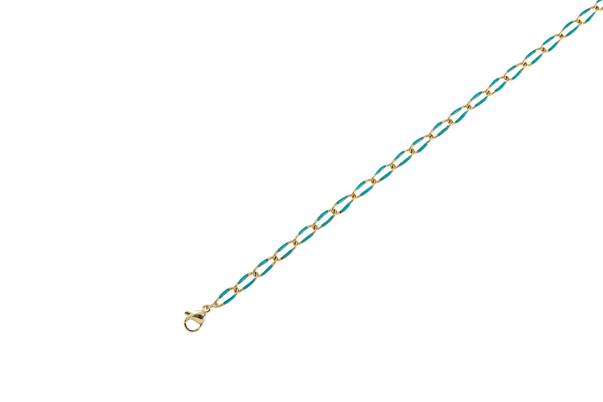 H20 Resistant Dainty Paperclip with Enamel Turquoise