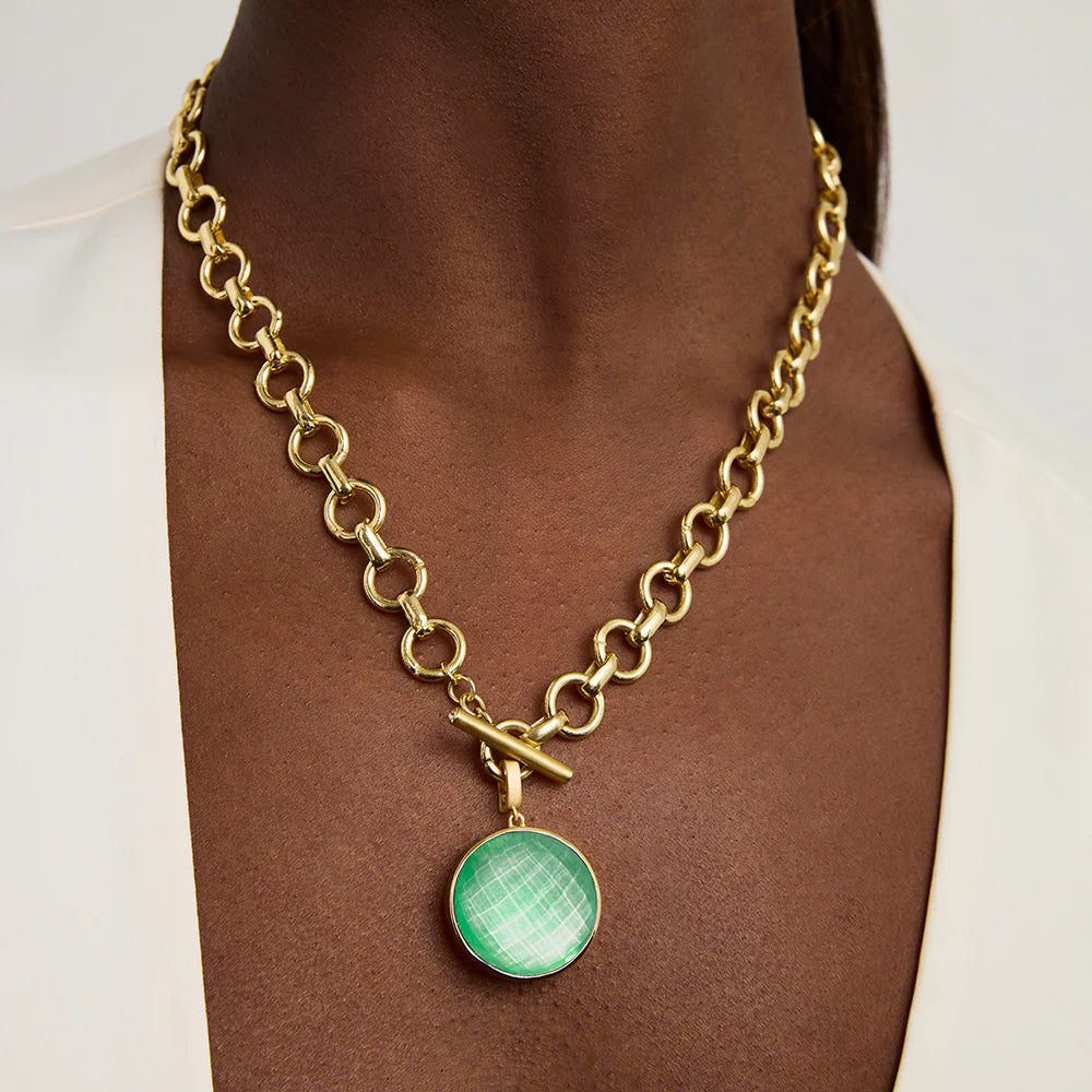 Knockout Collar - Gold - Banyan Green