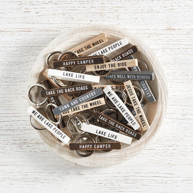 Face to Face Wood Keychain - 8 Sayings