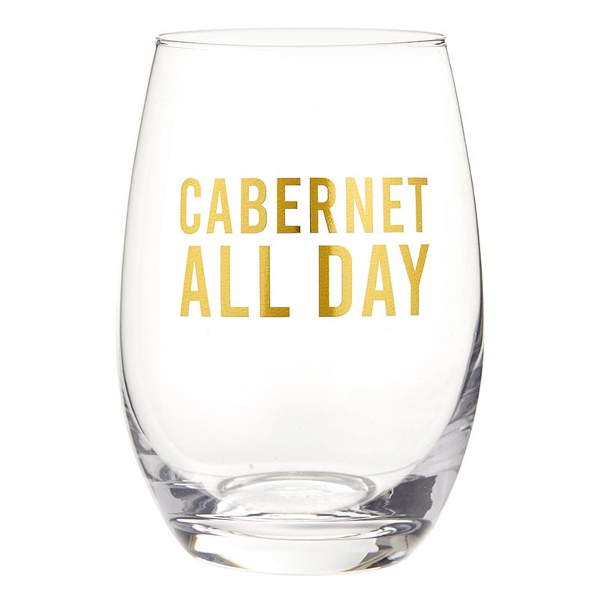 "Cabernet All Day" Stemless Wine Glass