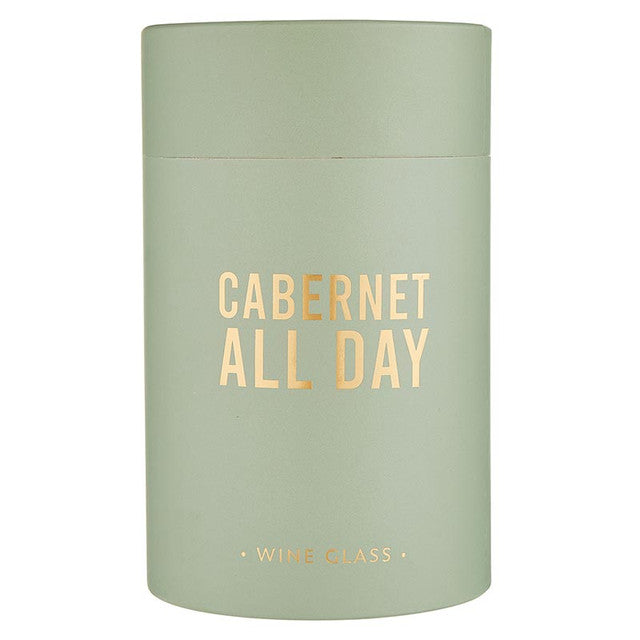 "Cabernet All Day" Stemless Wine Glass