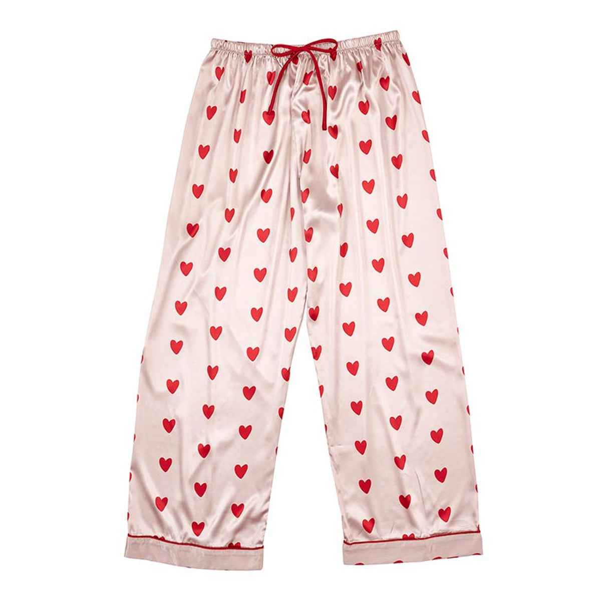 Pink with Red Hearts Long Sleeve Pajama Set