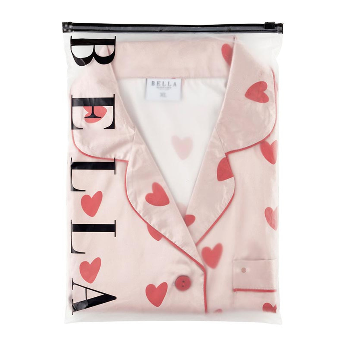 Pink with Red Hearts Long Sleeve Pajama Set