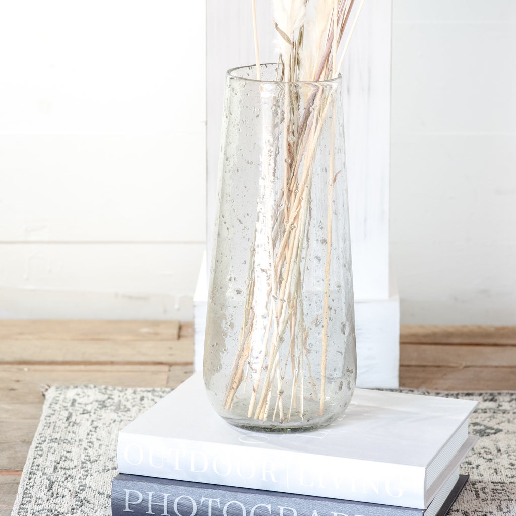 Stonewash 13" Glass Vase