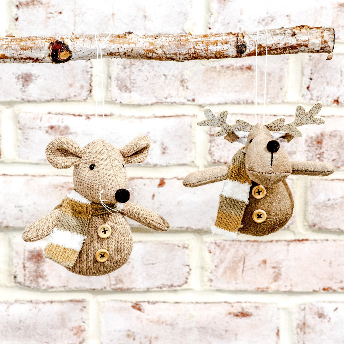 Fabric Mouse or Moose Ornament