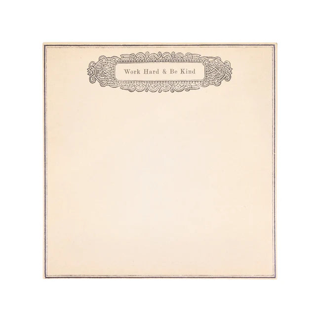 Work Hard & Be Kind Square Notepad