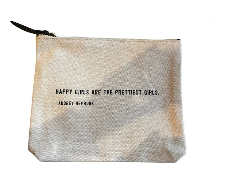 Happy Girls (Audrey Hepburn) Canvas Zip Bag