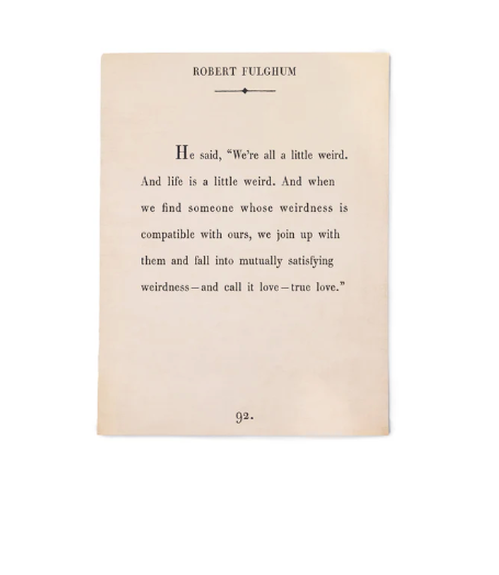 12"x16" Robert Fulghum Book Collection Art Poster- Cream