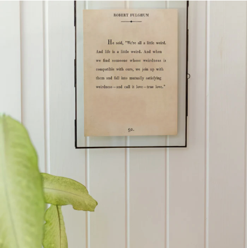 12"x16" Robert Fulghum Book Collection Art Poster- Cream