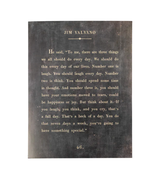 12"x16" Jim Valvano Book Collection Art Poster -Charcoal