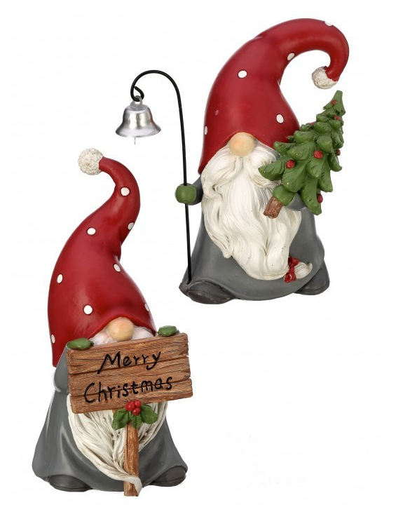 Resin 6" Santa Gnome Decor - 2 Styles