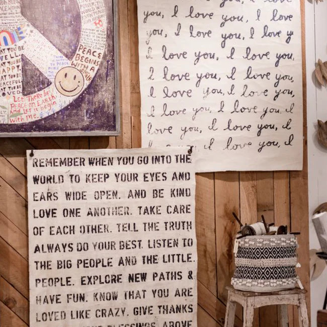 Remember When Hand Painted 36" x 48" Wall Hanging