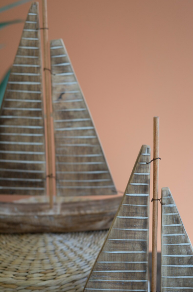 Rustic Recycled Wood Sailboat - 2 Sizes