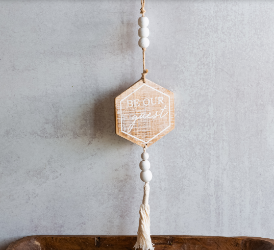 "Be Our Guest" Beaded Hanger