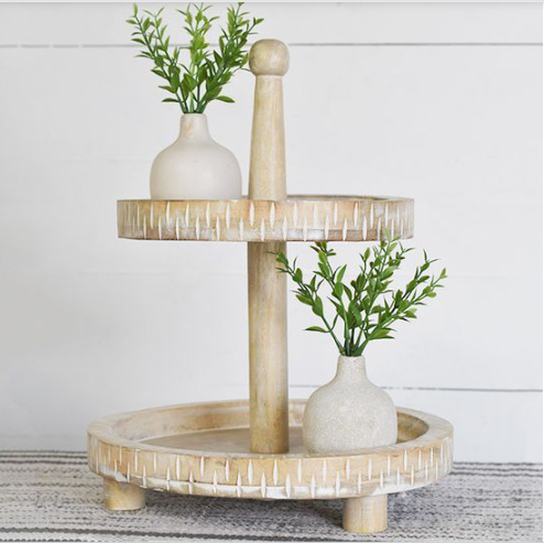 2 Tier Wood Riser
