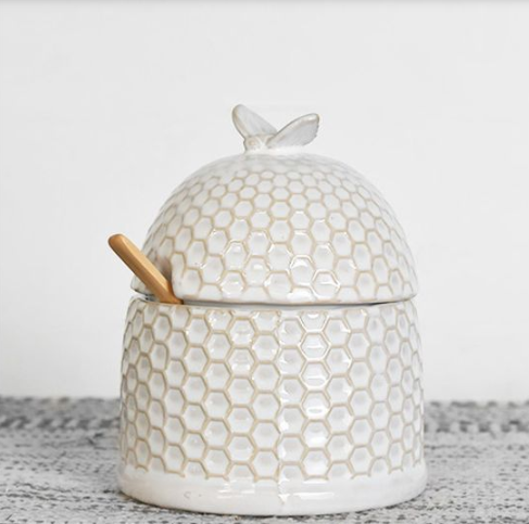 Honeycomb Ceramic Honey Server