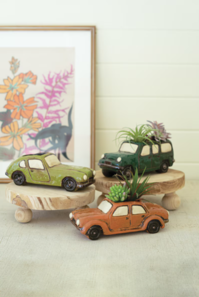 Ceramic Cars Planters - 3 Styles