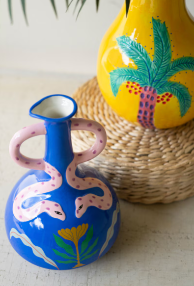 Ceramic Snake Vase