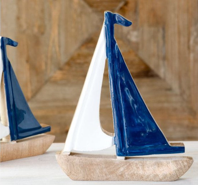 Wood 9.85" Sailboat