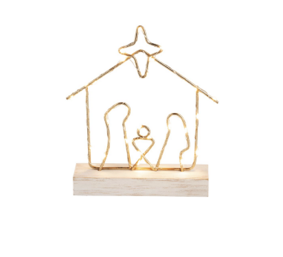 Light-Up Wire Nativity Sitter